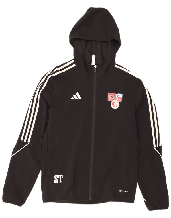 Adidas Veste de survêtement à capuche graphique pour homme Petit noir Polyester