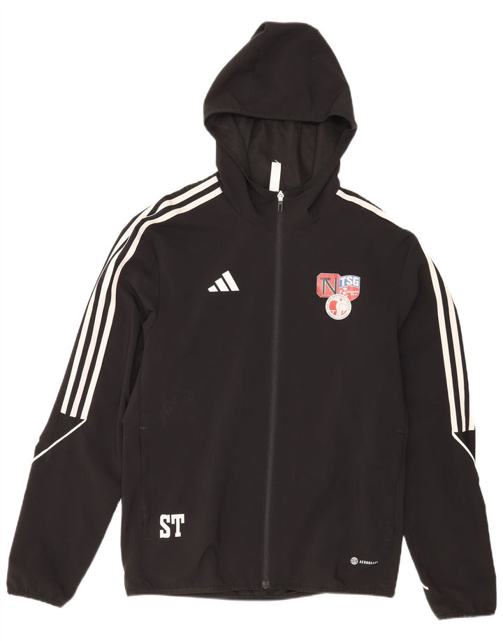Adidas Veste de survêtement à capuche graphique pour homme Petit noir Polyester