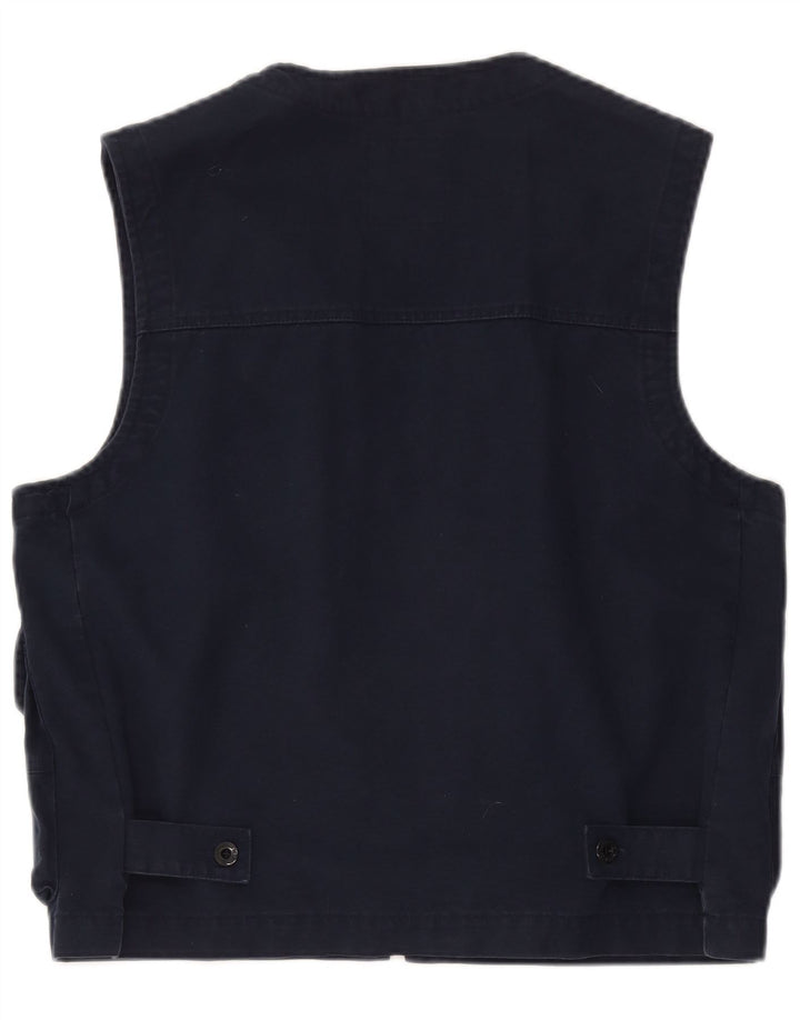 Weipper Gilet utilitaire pour homme UK 38 en coton bleu marine moyen