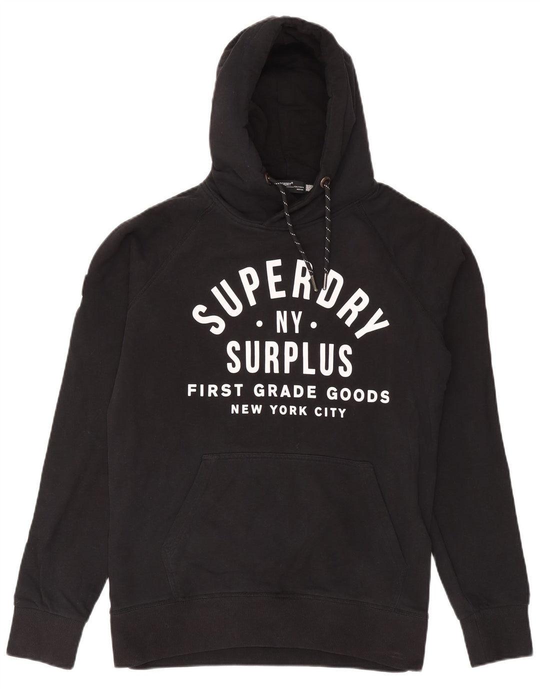 Superdry Pull à Capuche Graphique Homme Noir Moyen Coton