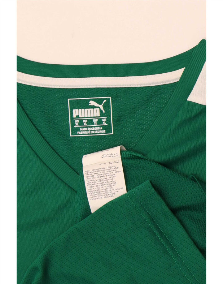 Puma T-Shirt Top XL Homme Vert Colorblock Polyester