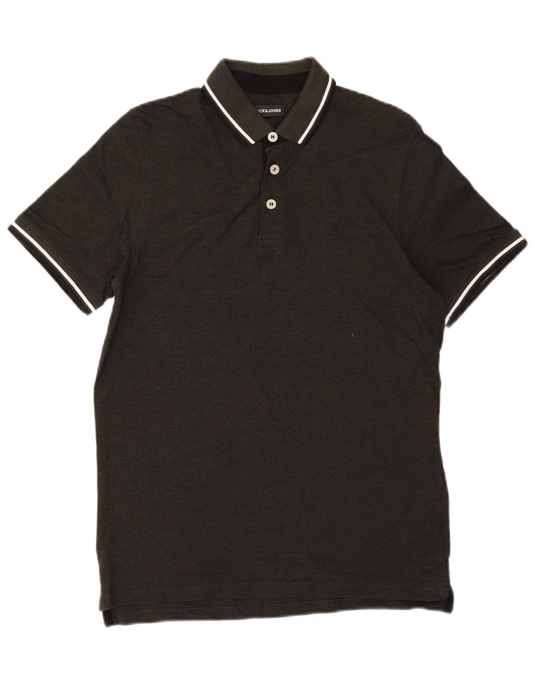 JACK & JONES Polo Homme Vert Moyen Rayé Coton