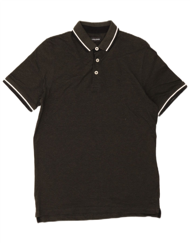 JACK & JONES Polo Homme Vert Moyen Rayé Coton