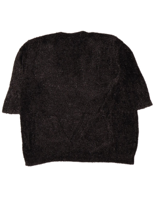 Hobbs Pull à manches 3/4 et col rond pour femme UK 18 XL Noir moucheté