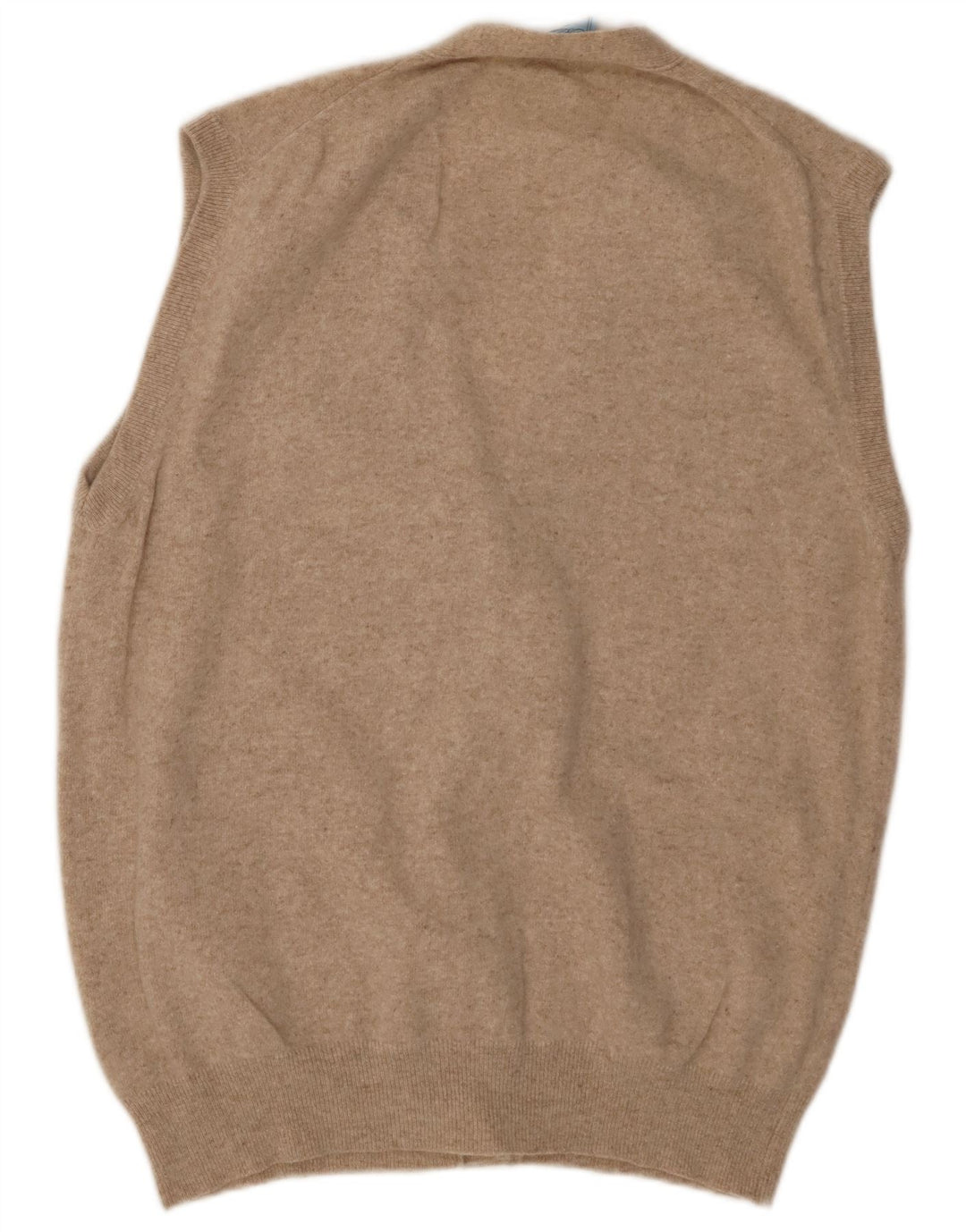 BLUMARINE Pull Cardigan sans Manches Femme IT 46 Grande Laine Beige