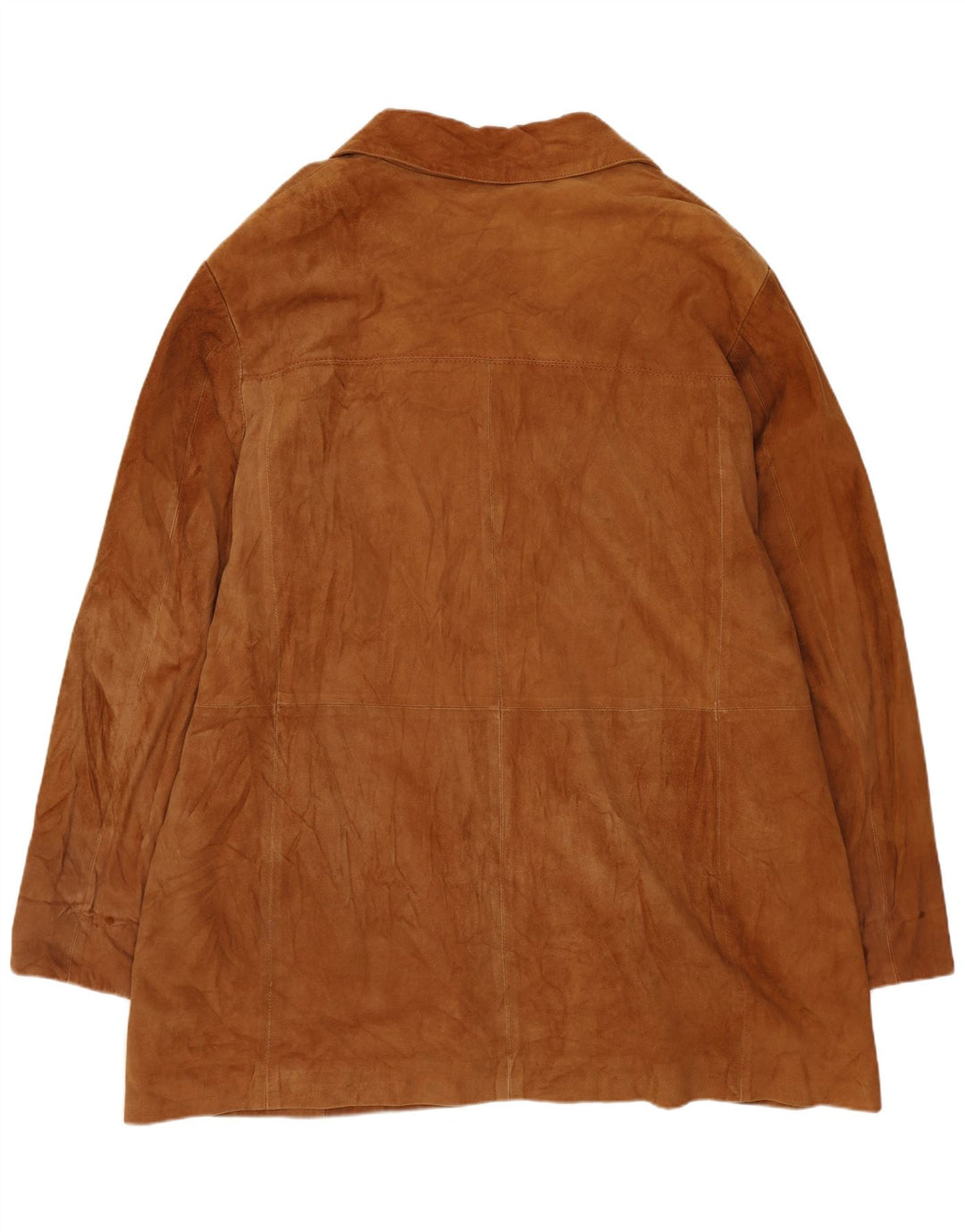 VINTAGE Manteau en daim femme UK 20 2XL Cuir Beige