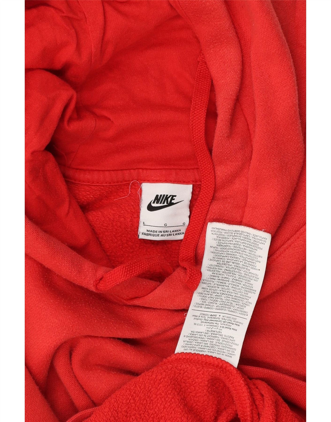 Nike Pull à capuche pour homme en coton rouge Large