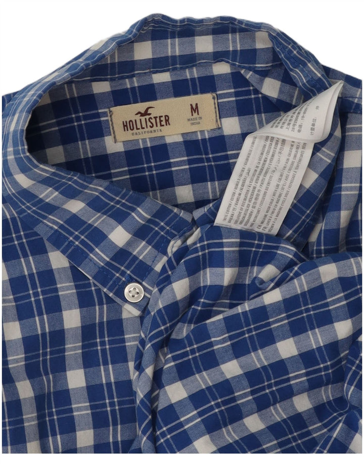 Hollister Chemise à Carreaux Homme Bleu Moyen Check Cotton