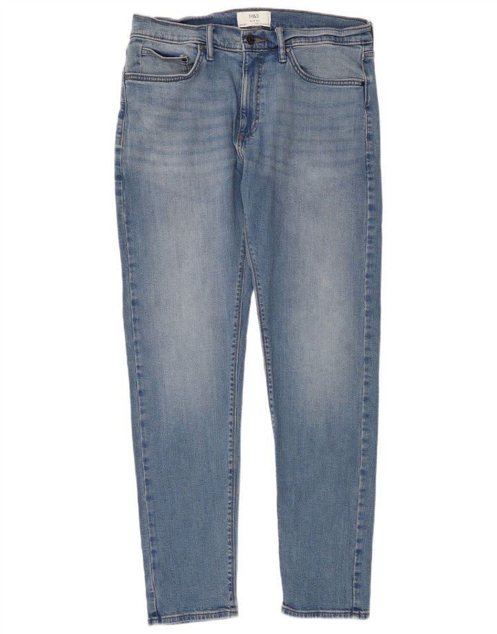 Marks & Spencer Jean Slim Homme W32 L31 Bleu Coton