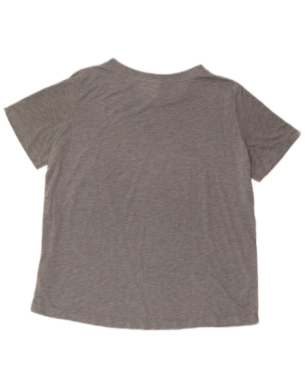 Nike T-shirt graphique pour femme UK 16 Large Gris Polyester