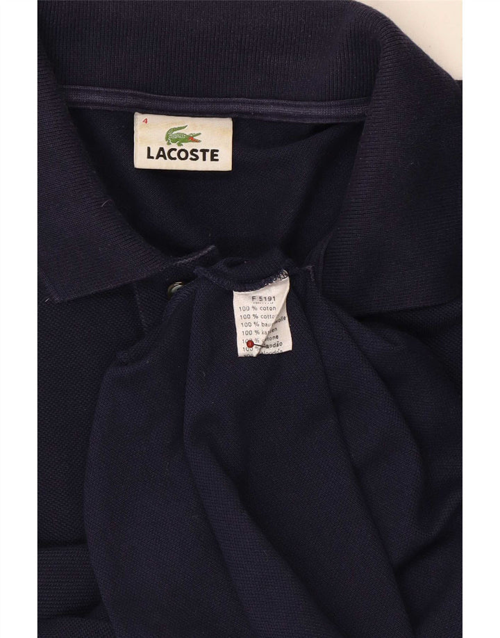 Lacoste Polo à manches longues pour homme Taille 4 Coton bleu marine moyen