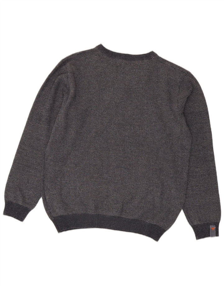 Avirex Pull Col V Homme Large Gris Viscose
