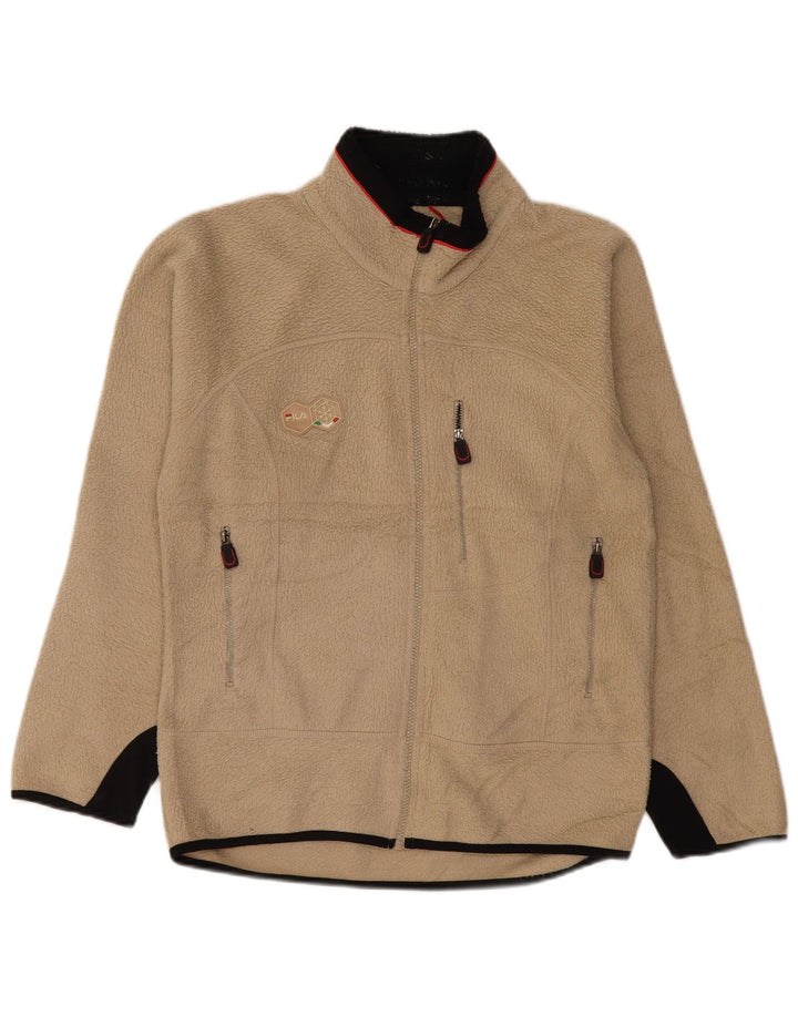 FILA Veste polaire pour homme UK 38 Beige moyen Colourblock