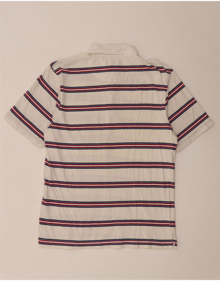 Vans Polo Homme Coton Rayé Blanc Moyen