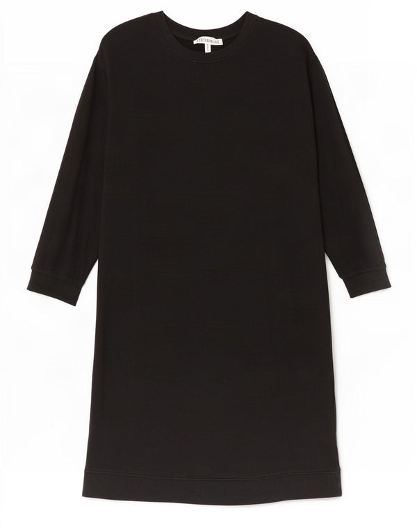 Zara Robe sweat-shirt à manches longues pour femme UK 16 Grand coton noir