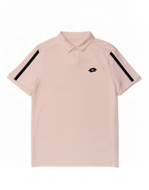 Lotto Polo Homme Blanc Moyen Polyester
