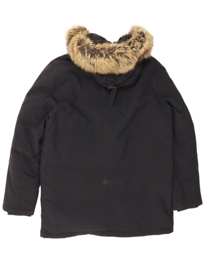 Jack Wills Parka à capuche pour homme UK 40 Large Bleu marine