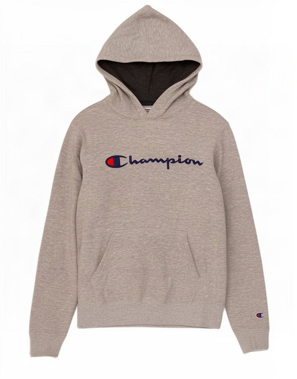 Champion Pull à capuche graphique pour femme UK 18 XL Gris chiné en coton