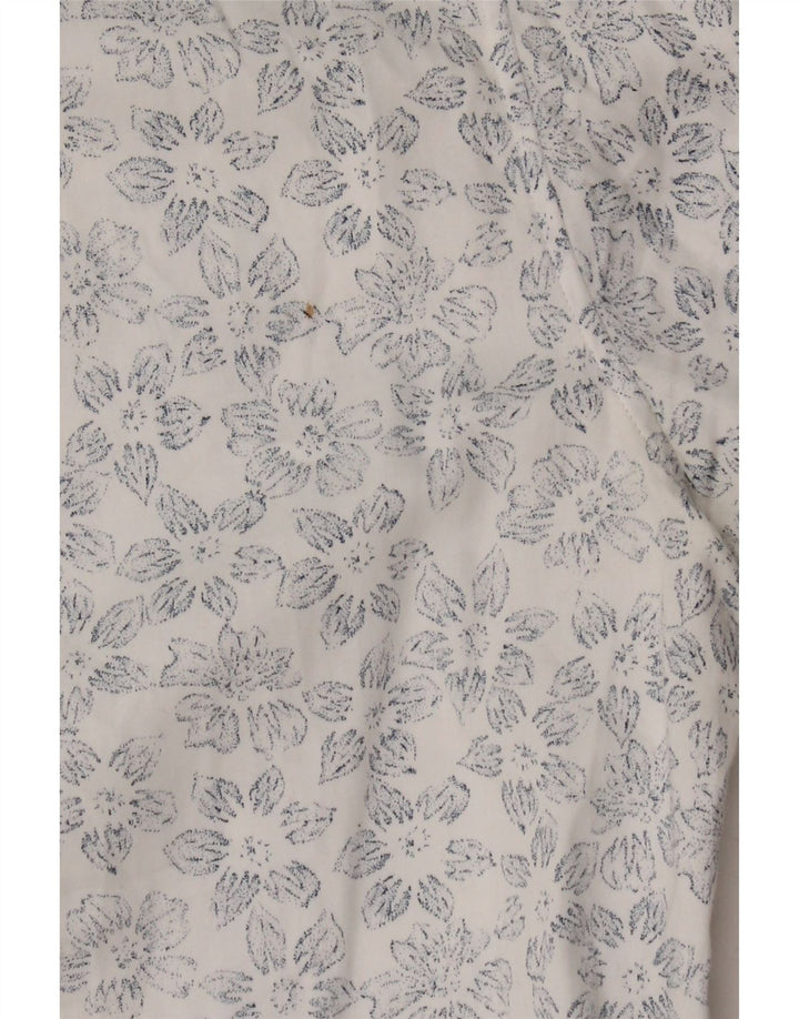 Ted Baker Chemise Homme Taille 3 Coton Floral Blanc Moyen