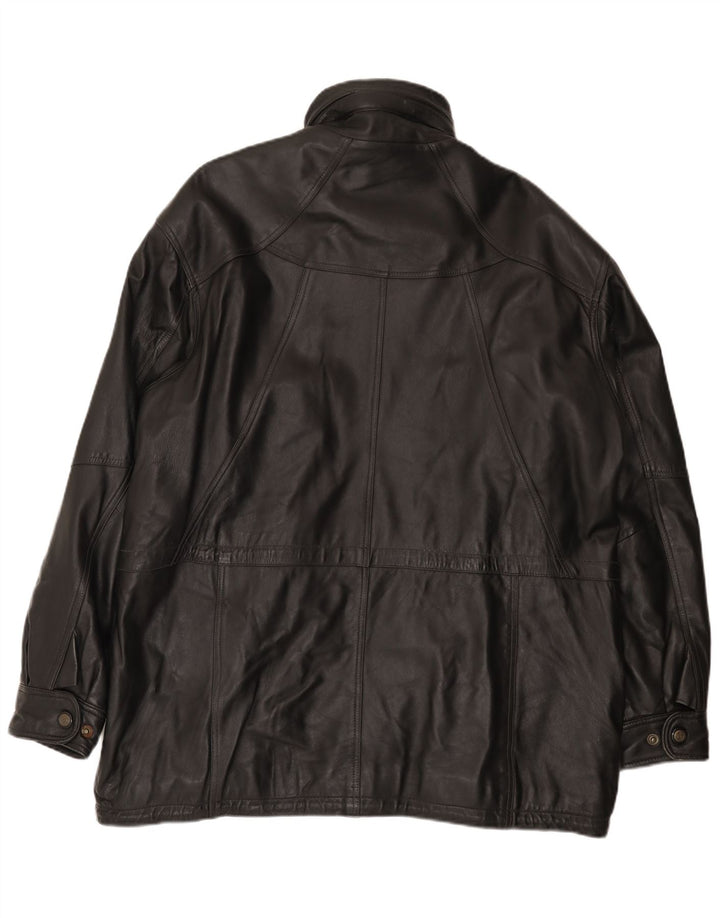 Shelter Bay Manteau en cuir pour homme UK 42 XL Noir