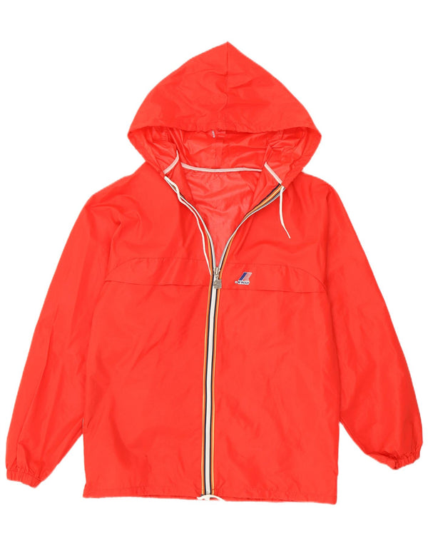 K-Way Veste de pluie à capuche pour femme UK 14 Rouge moyen