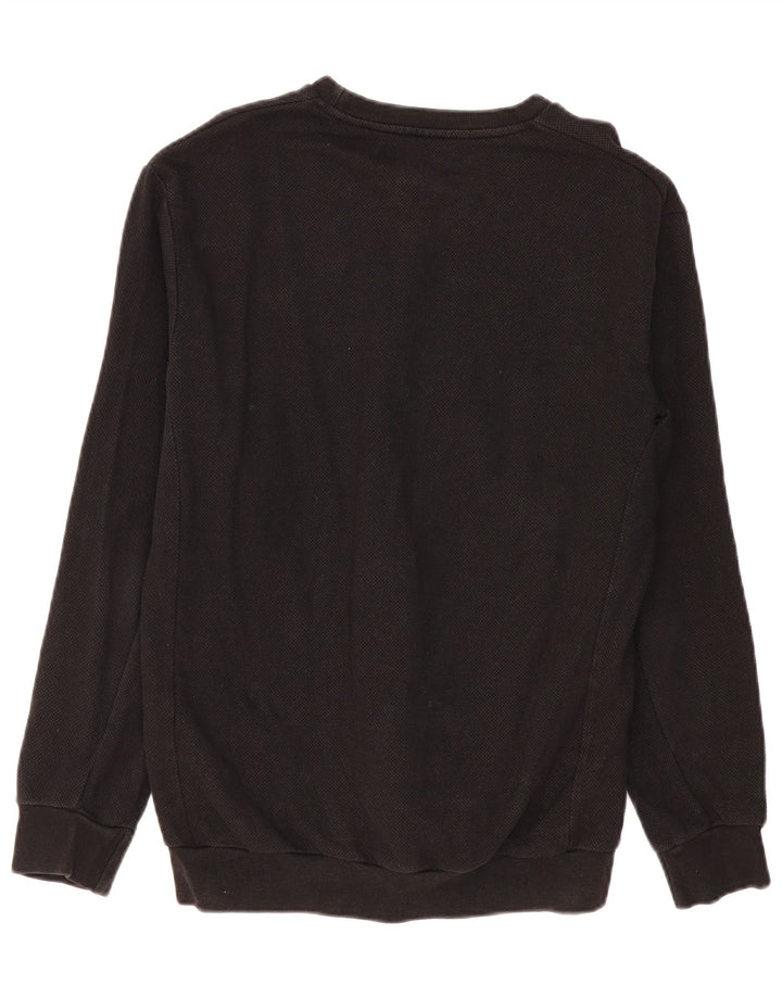Zara Mens Sweatshirt Jumper Large Noir Coton
