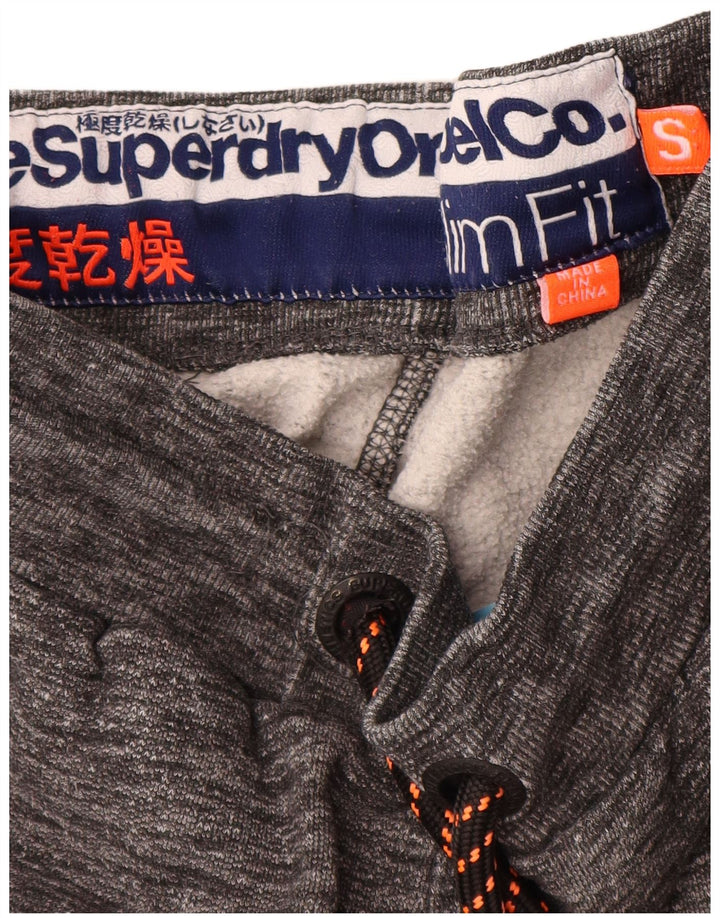 SUPERDRY Pantalon de survêtement coupe slim pour homme, jogging, petit, gris moucheté