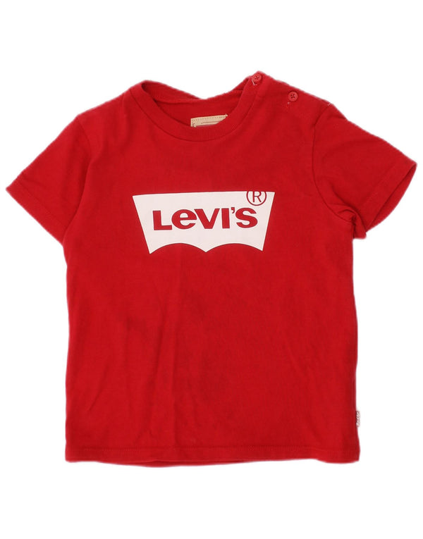LEVI'S T-shirt graphique bébé garçon 18-24 mois rouge coton
