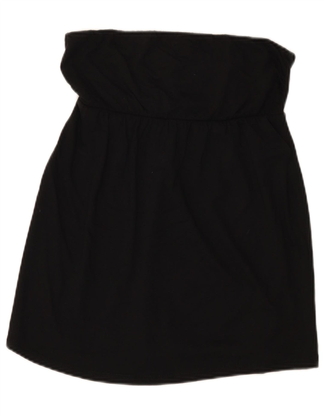 Benetton Haut court sans bretelles pour femme UK 8 Small Noir
