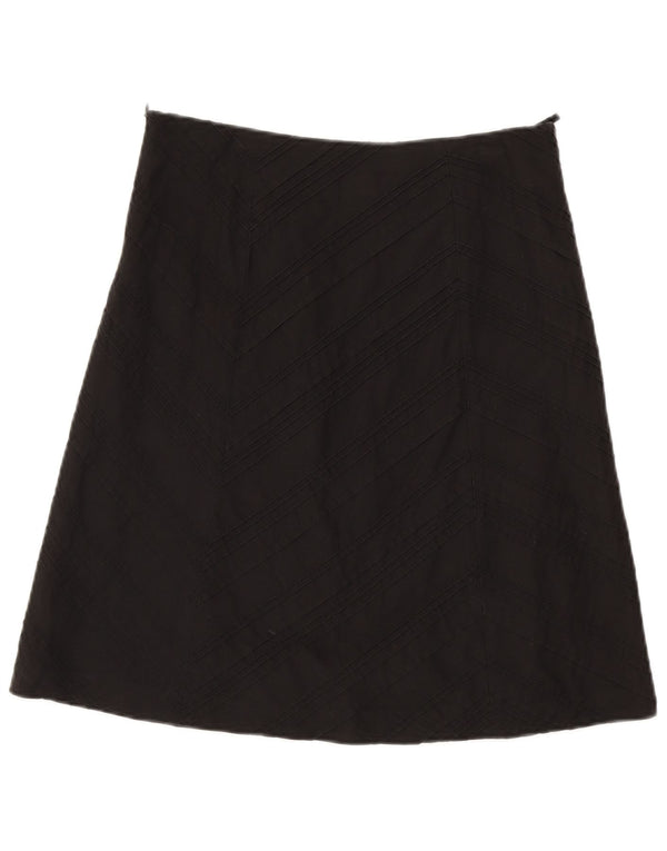 Esprit Womens A-Line Skirt UK 10 Small W30 Black Cotton