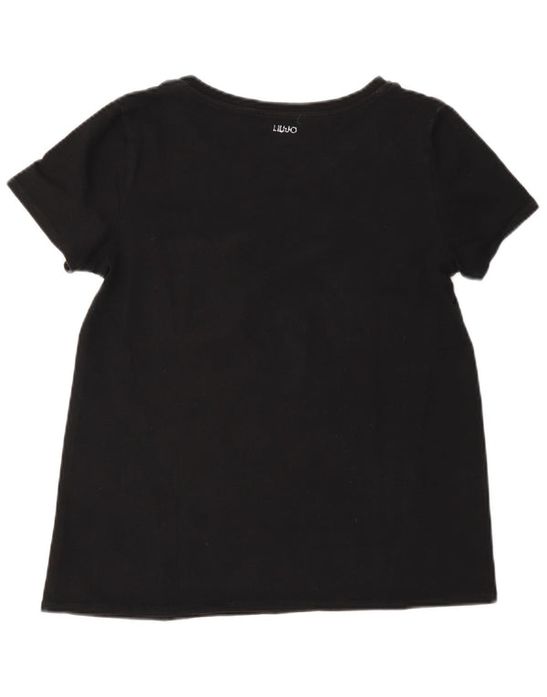 Liu Jo T-Shirt Femme Top UK 12 Medium Navy Blue Colourblock