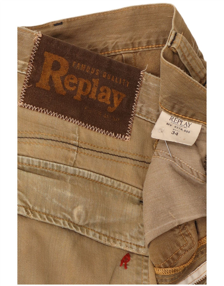 Replay Bermuda Homme W34 Large Beige Coton