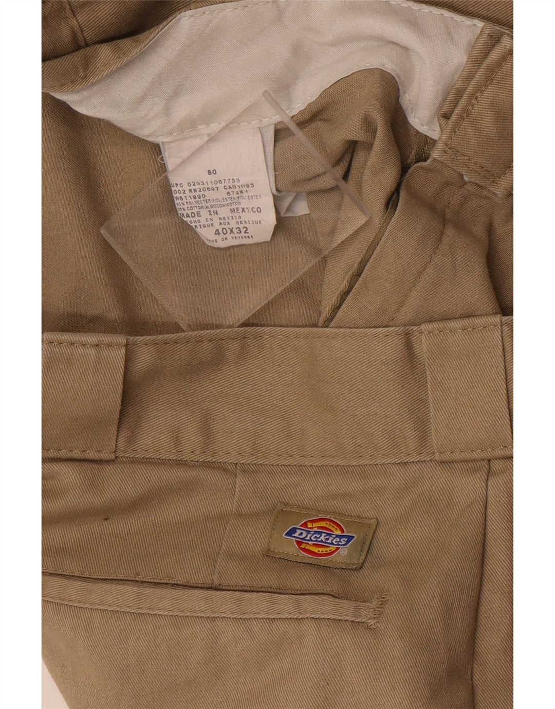 Dickies Pantalon Chino Droit Homme W40 L32 Beige Polyester