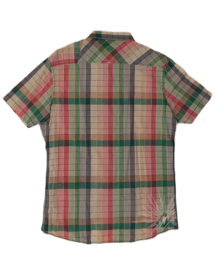 Billabong Chemise à manches courtes pour hommes en coton à carreaux multicolores