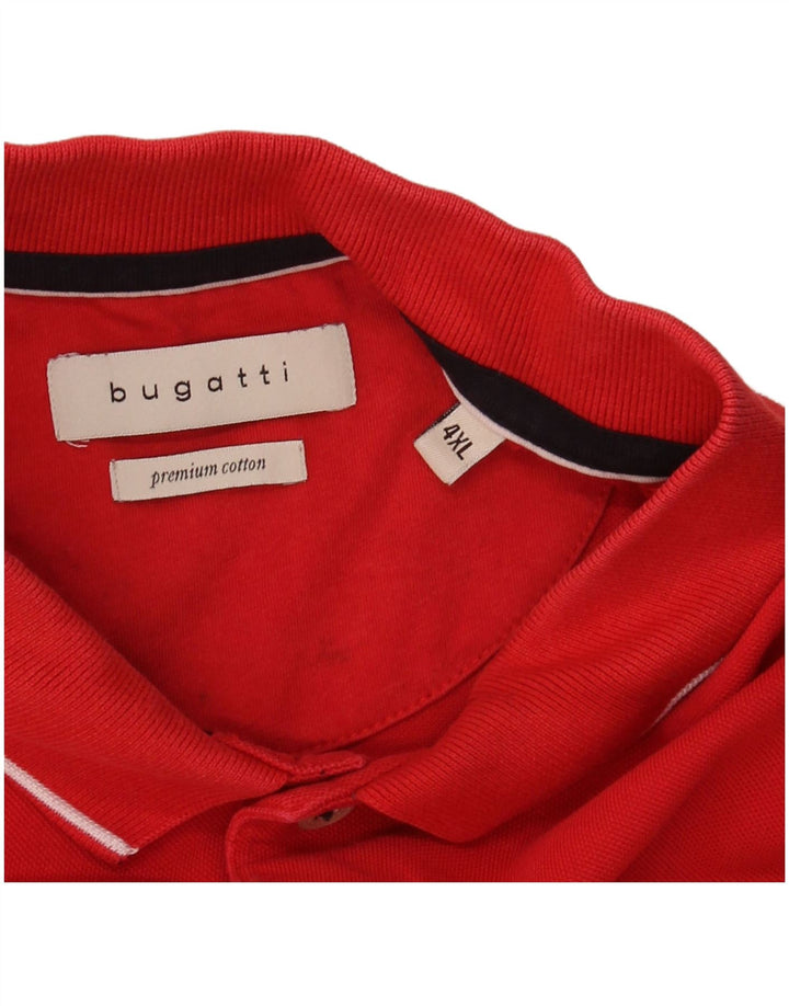 BUGATTI Mens Polo Shirt 4XL Red Cotton