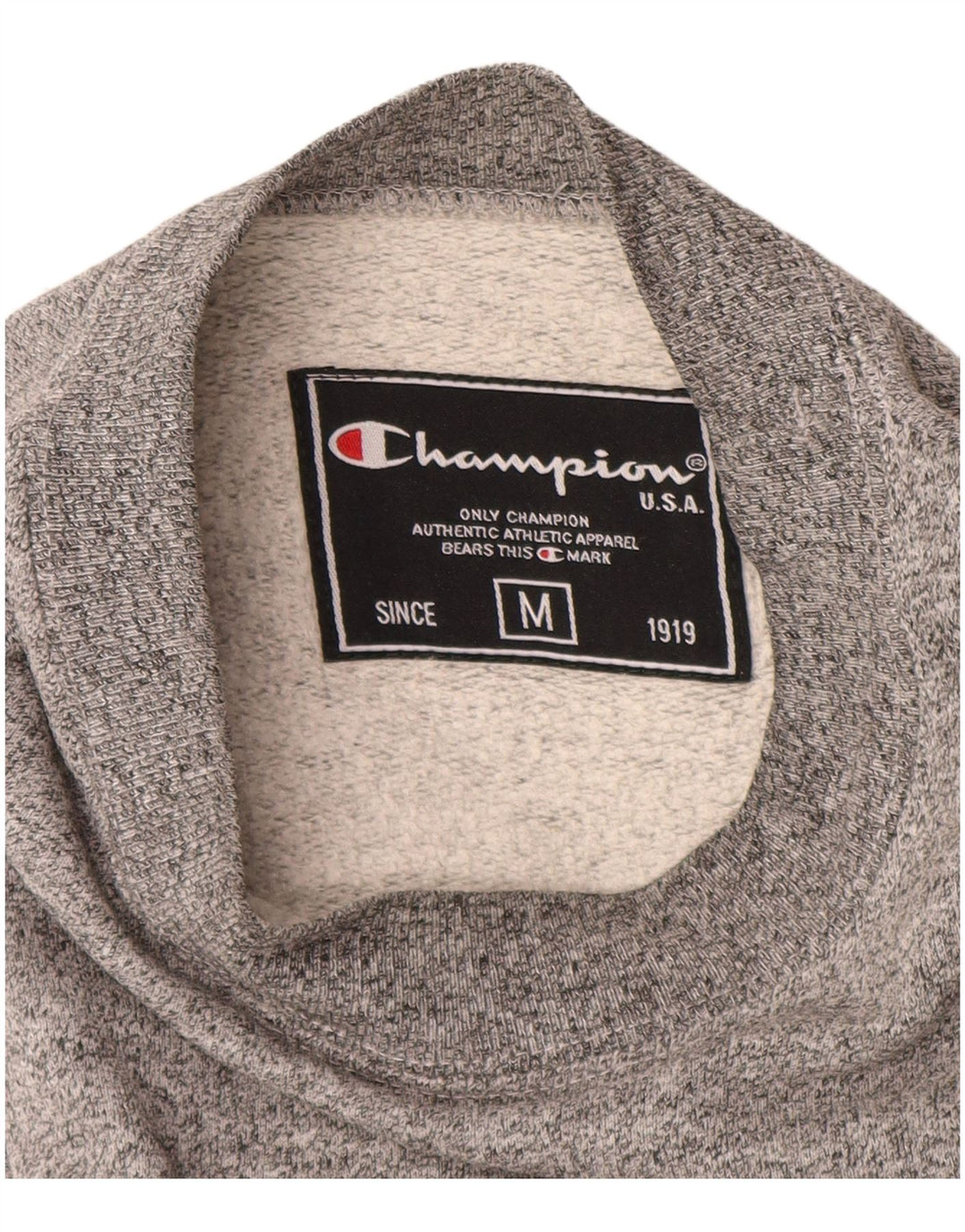 Champion Sweat-Shirt Graphique Homme Gris Moyen Moucheté Coton