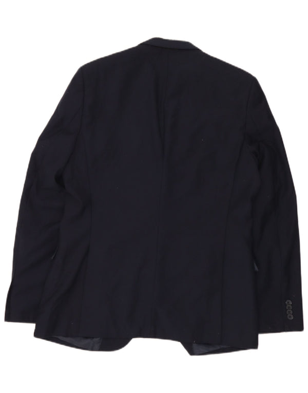French Connection Veste Blazer 2 Boutons Homme UK 42 XL Bleu Marine Polyester