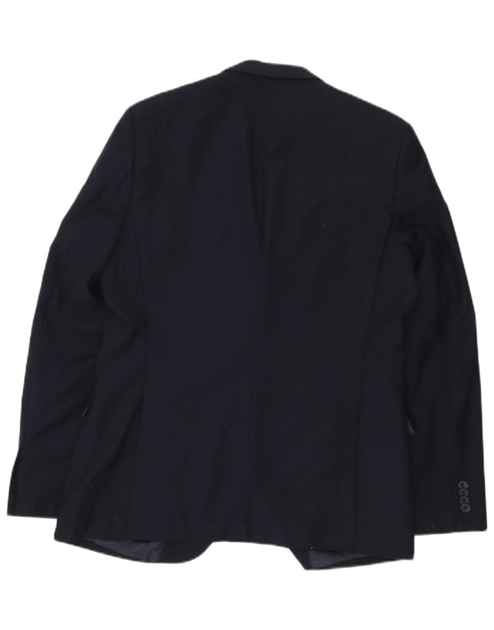French Connection Veste Blazer 2 Boutons Homme UK 42 XL Bleu Marine Polyester
