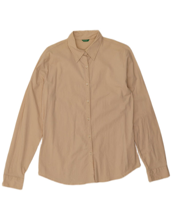 Benetton Chemise Femme UK 16 Large Beige