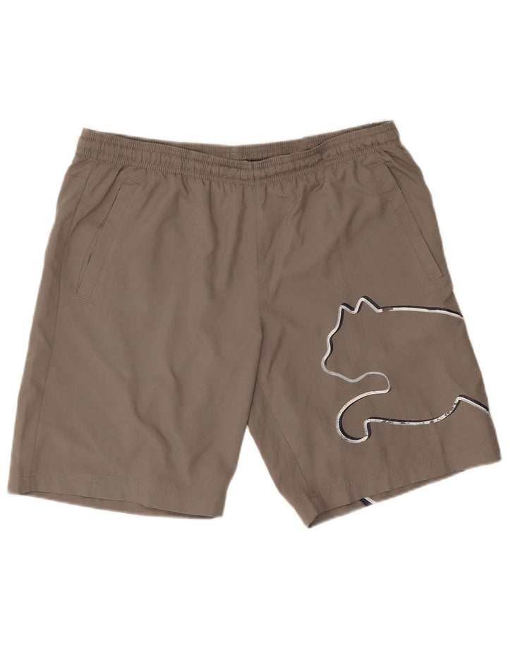 Puma Short Graphic Sport Homme Marron Moyen