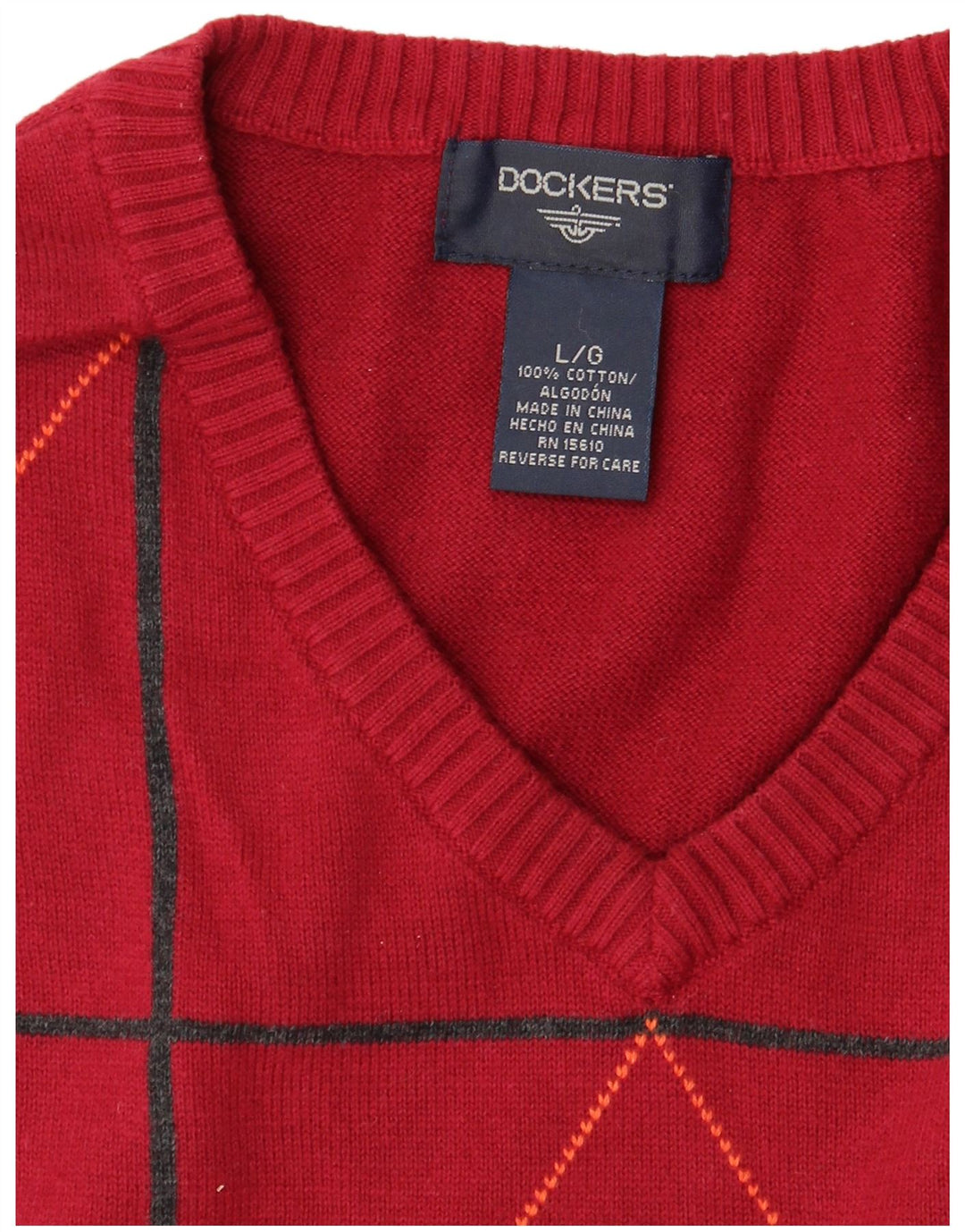 Dockers Débardeur Homme Grand Rouge Argyle/Diamant Coton