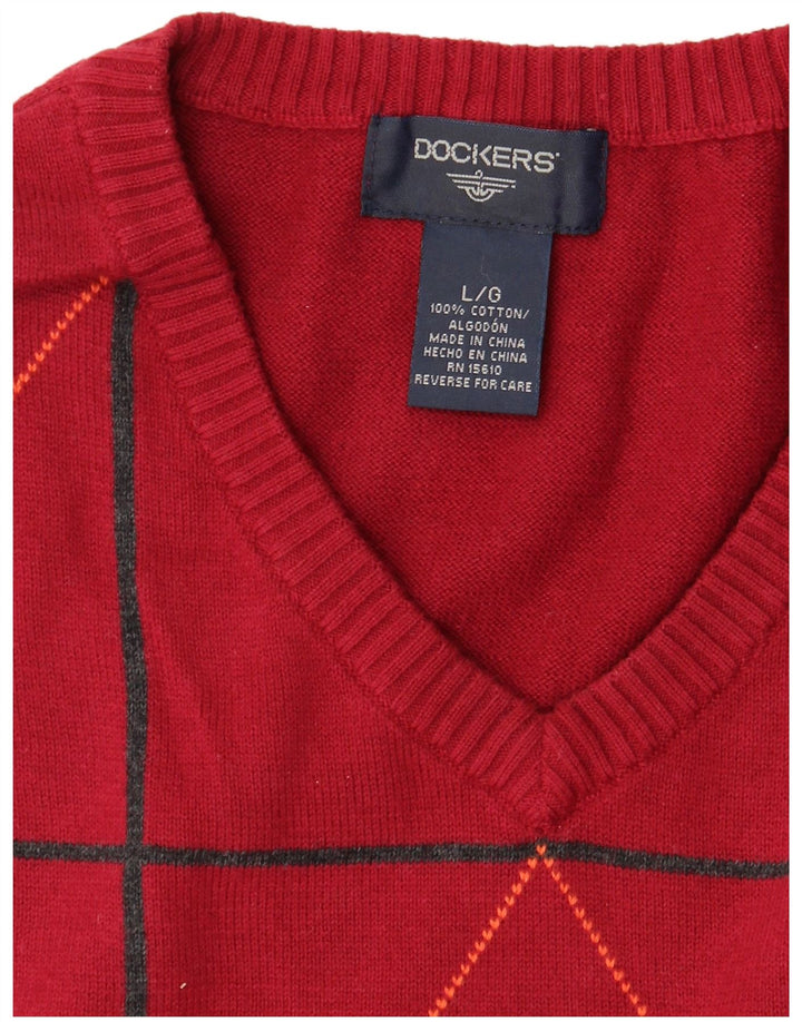 Dockers Débardeur Homme Grand Rouge Argyle/Diamant Coton