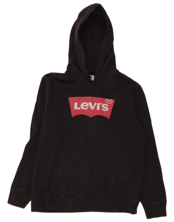 Levi's Pull à Capuche Graphique Homme Noir Coton Large