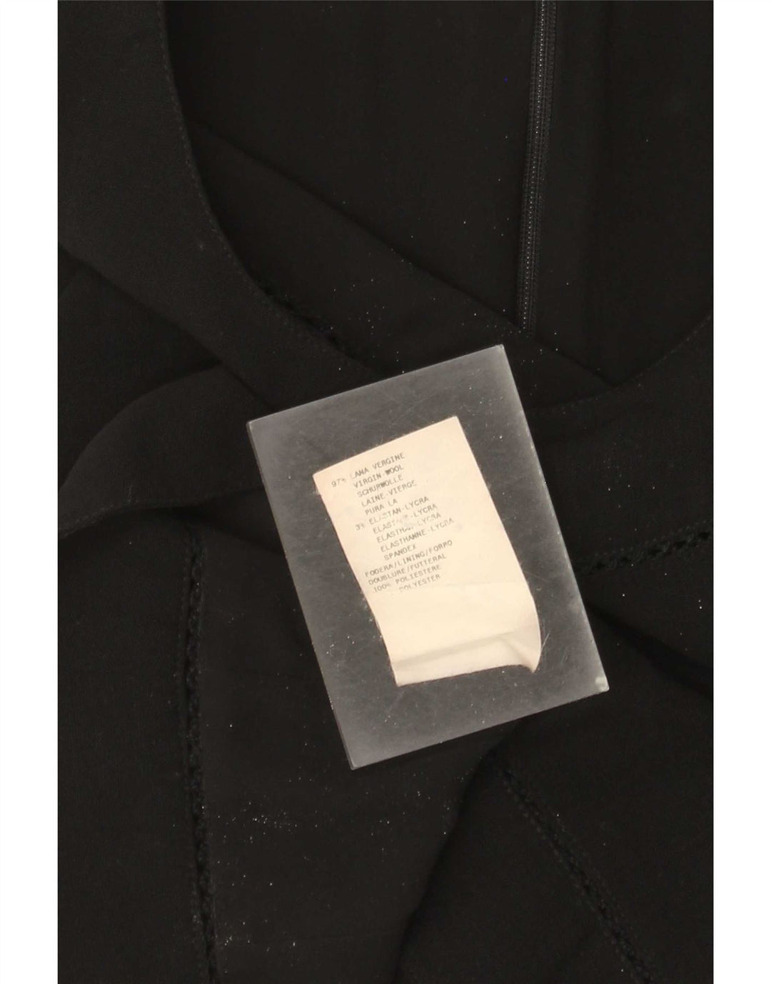 Emporio Armani Haut court dos nu pour femme IT 46 Large laine noire