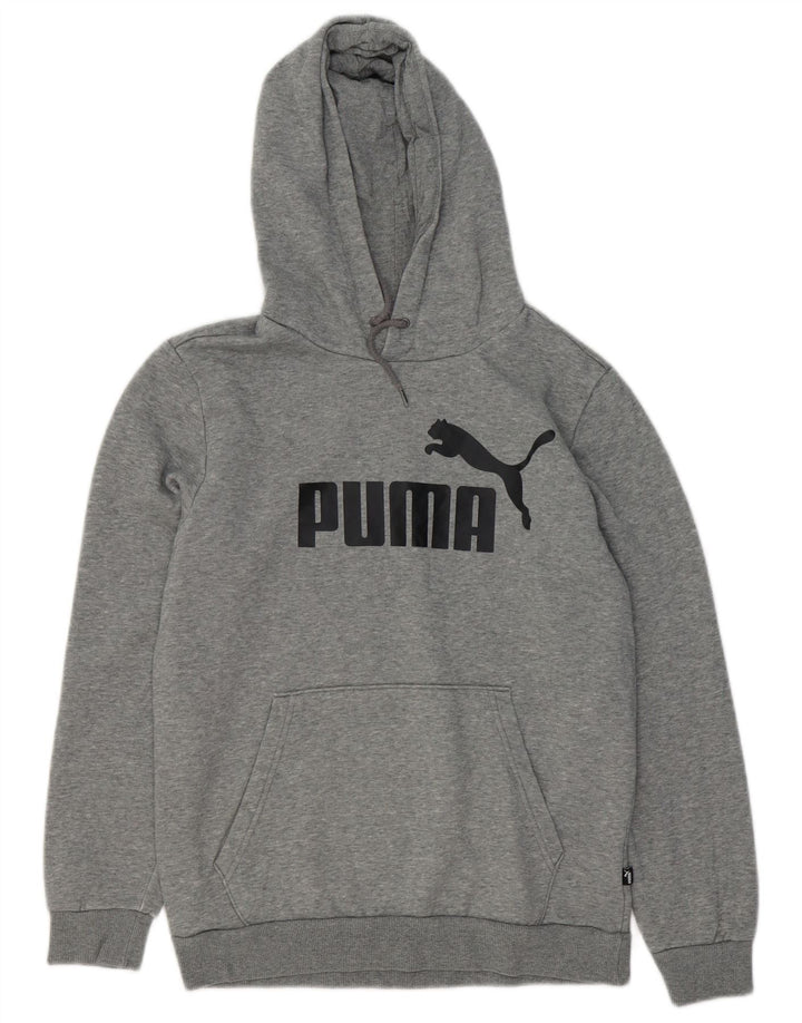 PUMA Pull à capuche graphique homme petit gris coton