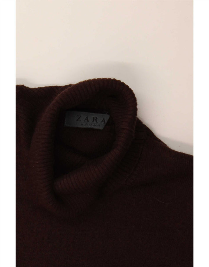 Zara Femme T-Shirt Top UK 8 Small Marron