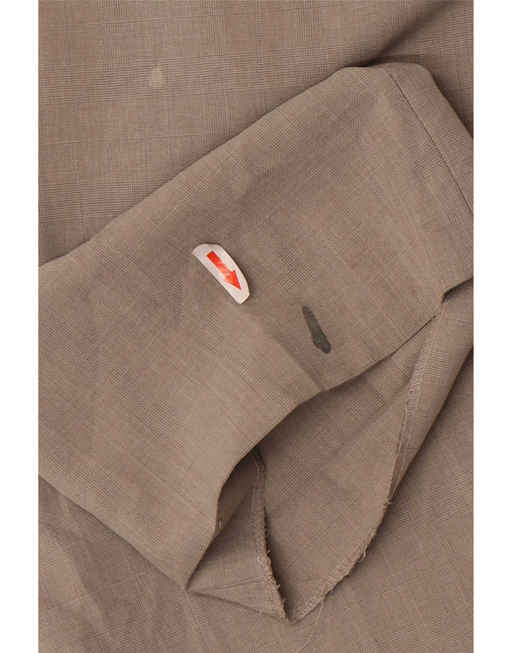 Marks & Spencer Pantalon de Costume Droit Homme W38 L33 Beige Polyester
