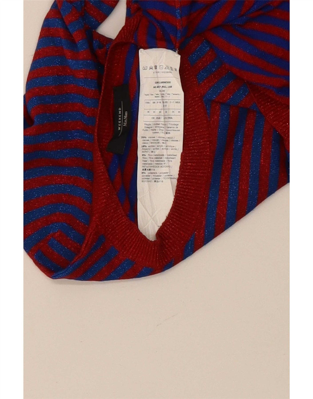 Max Mara Pull week-end pour femme UK 12 Bleu moyen rayé