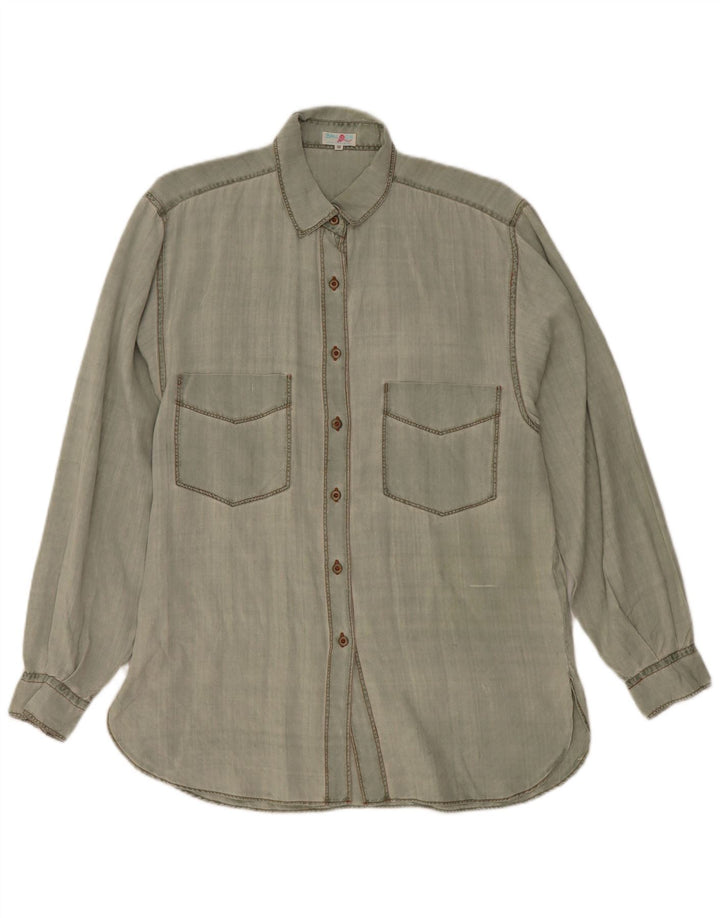 Ball On Chemise Femme Taille 38 Soie Vert Moyen