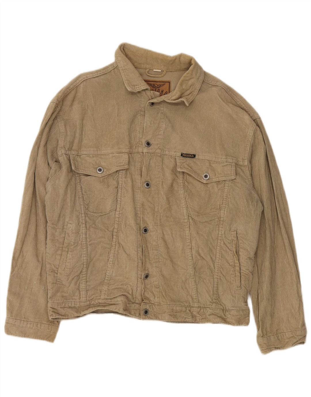 ARIZONA Veste en velours côtelé pour homme UK 40 Grand coton beige